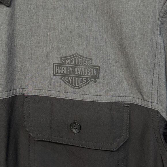 Harley Davidson Men HD Performance Button Shirt Top Size XL X-Large C053 -15 - Picture 12 of 14